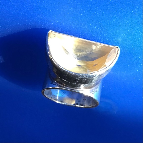 Yellow Quartz and Sterling Ring - Picture 7 of 7